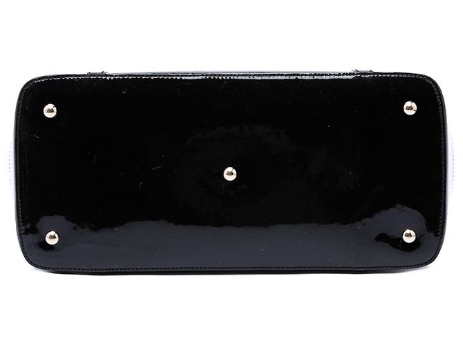 Borsa Gucci Nice Dome Large in pelle verniciata Microguccissima Nera - vista 3