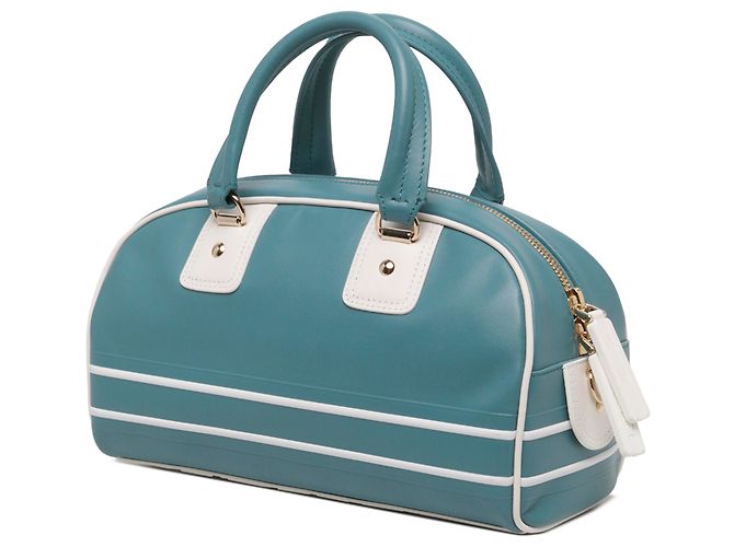 Borsa Bowling Dior Vibe Small in Pelle Blu - vista 2