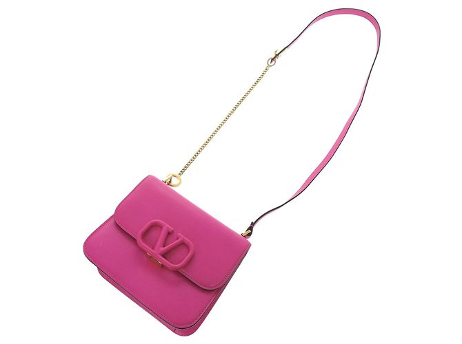 Valentino Mini Borsa a Tracolla VSling in Pelle di Vitello Liscia Rosa - vista 14