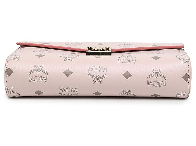 MCM Pink Visetos Coated Canvas Millie Flap Crossbody - vista 3