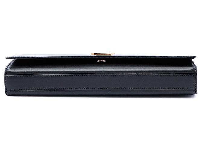 Autre Marque Clutch Cassandre Saint Laurent in pelle liscia nera - vista 3