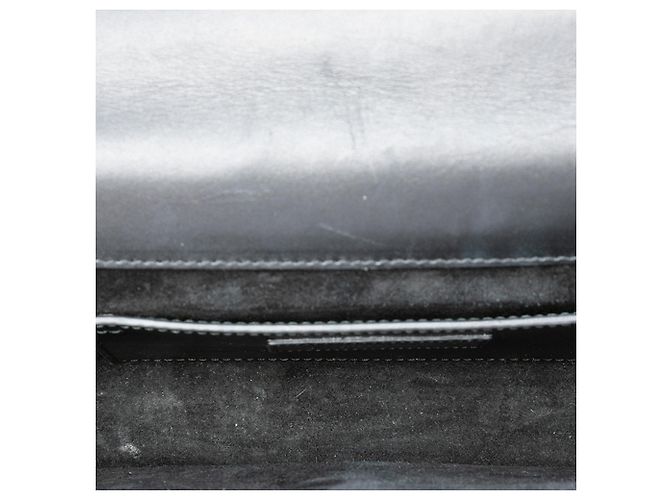 Autre Marque Clutch Cassandre Saint Laurent in pelle liscia nera - vista 4