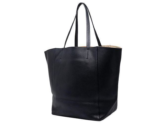 Céline Celine Black Grained Calfskin Horizontal Cabas Tote - Ansicht 2