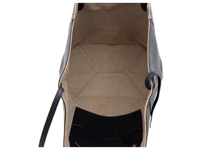 Céline Celine Black Grained Calfskin Horizontal Cabas Tote - Ansicht 4