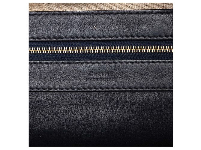 Céline Celine Black Grained Calfskin Horizontal Cabas Tote - Ansicht 5