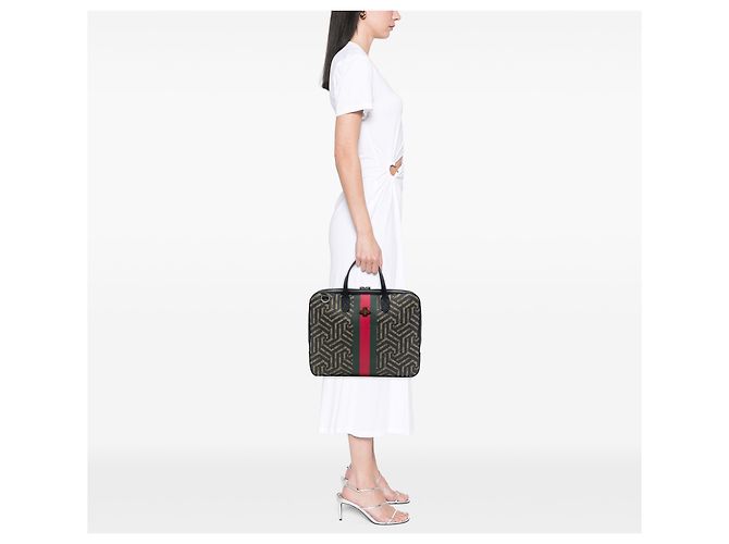 Borsetta Gucci Beige GG Supreme Caleido Web - vista 6