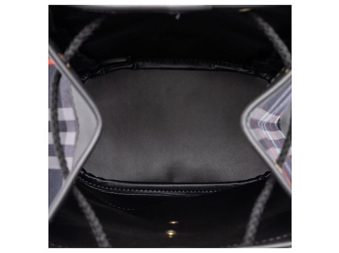 Zaino Burberry Blue House Check Canvas - vista 4