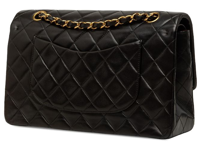 Chanel Black Medium Classic Lambskin Double Flap - vista 2