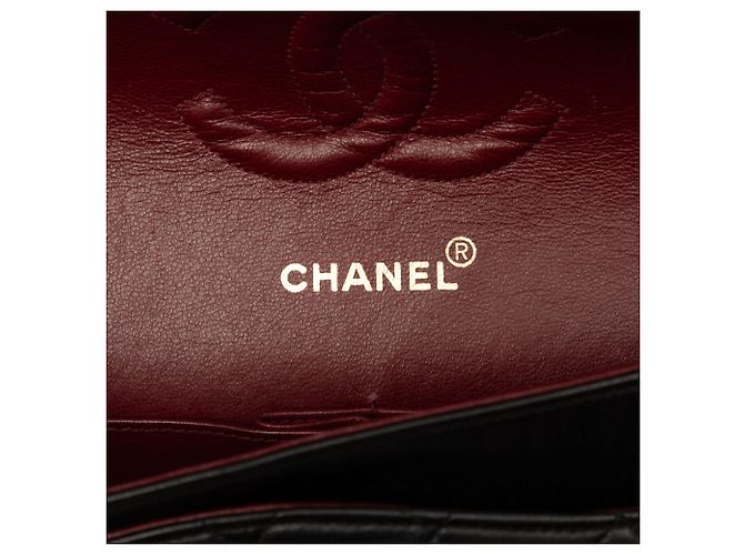 Chanel Black Medium Classic Lambskin Double Flap - vista 5