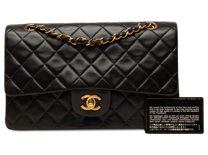 Chanel Black Medium Classic Lambskin Double Flap - vista 7