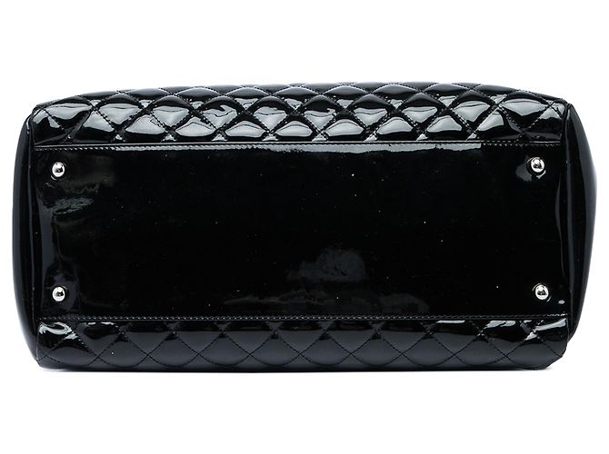 Borsa Bowling Chanel Black Large Quilted Patent Just Mademoiselle - vista 3