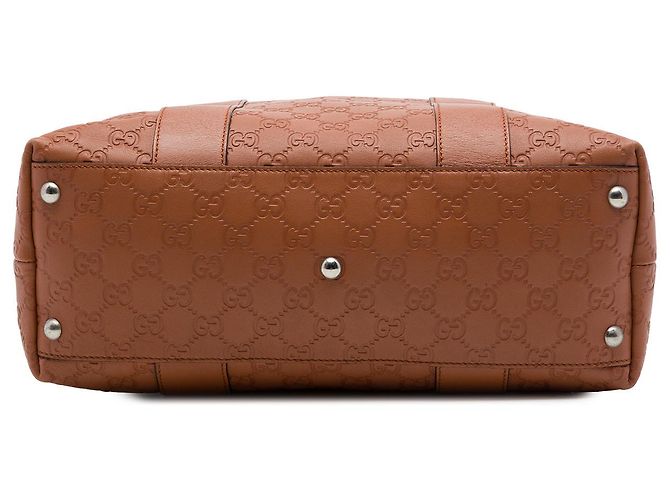 Borsa Tote Gucci Brown Guccissima Tender Bamboo Bar - vista 3