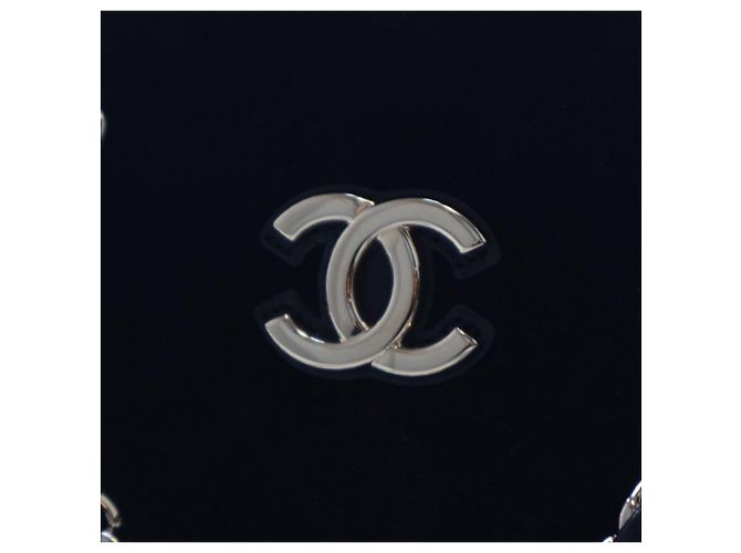 Clutch Coco in velluto matelassé nero Chanel con catena - vista 4