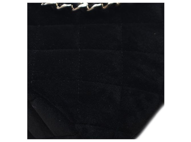 Clutch Coco in velluto matelassé nero Chanel con catena - vista 8