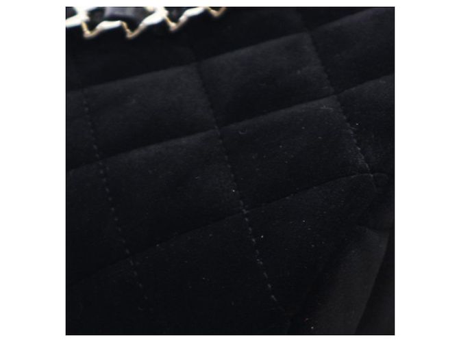 Clutch Coco in velluto matelassé nero Chanel con catena - vista 9
