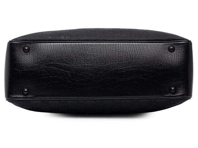 Bamboo Borsa Tote Gucci in canvas GG nero e bambù - vista 3