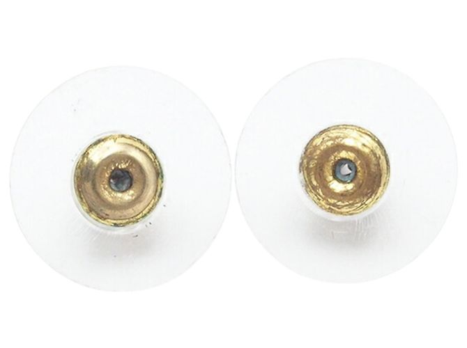 Orecchini Ear Cuff asimmetrici Chanel Gold CC placcati in oro con strass - vista 6