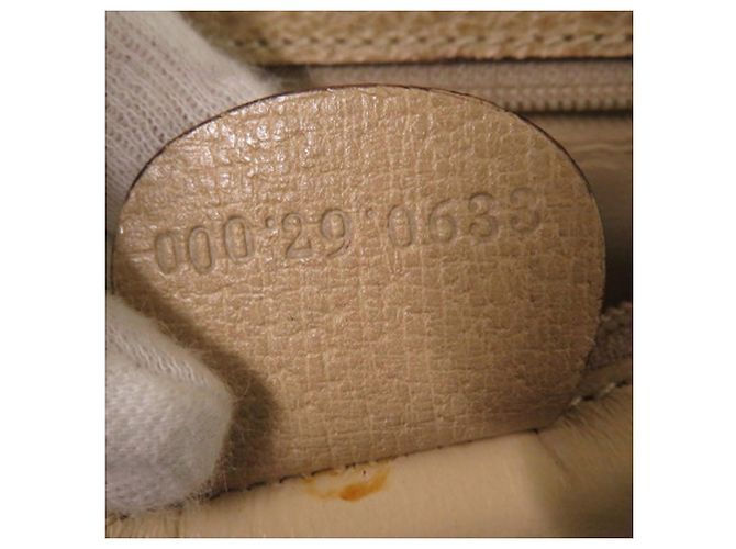 Gucci Beige Grained Calfskin Bamboo Night - vista 8