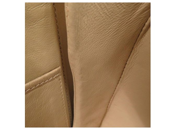 Gucci Beige Grained Calfskin Bamboo Night - vista 9