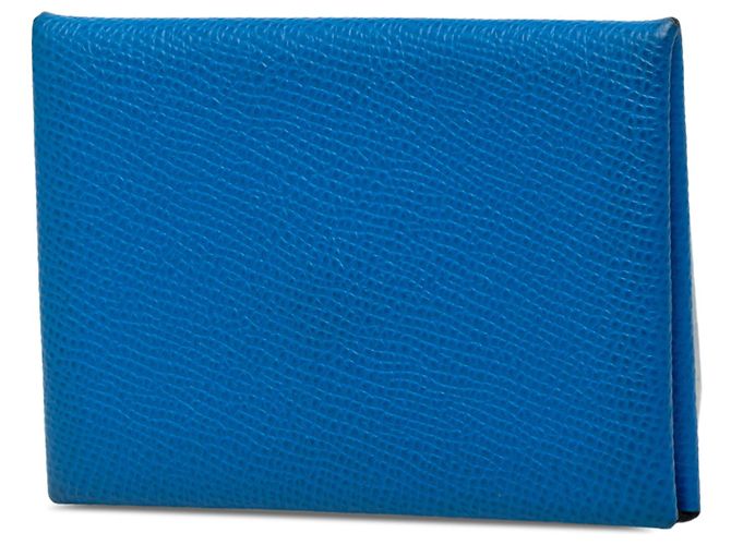 Tarjetero Hermès Calvi Blue Epsom - vista 2