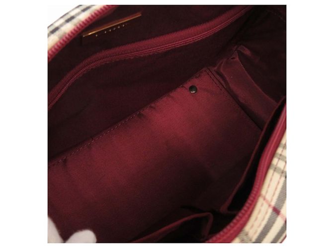 Borsa Burberry Beige House Check Canvas - vista 5