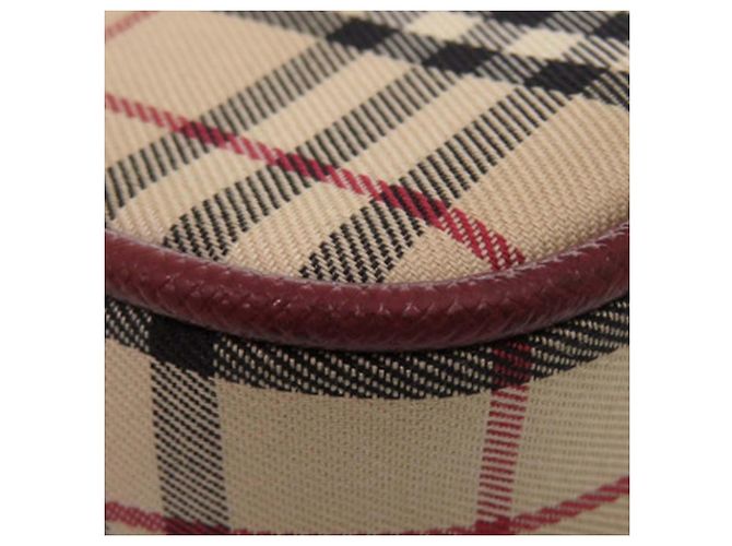 Borsa Burberry Beige House Check Canvas - vista 7