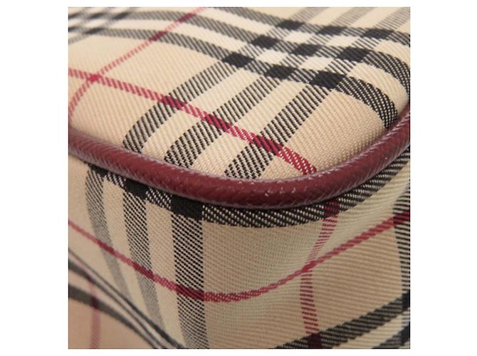 Borsa Burberry Beige House Check Canvas - vista 8