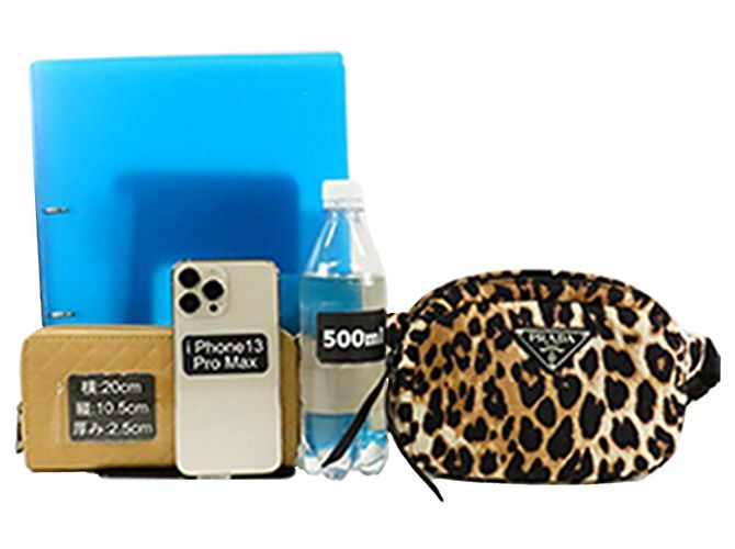 Bolso cinturón Prada de Tessuto beige con estampado de leopardo - vista 12