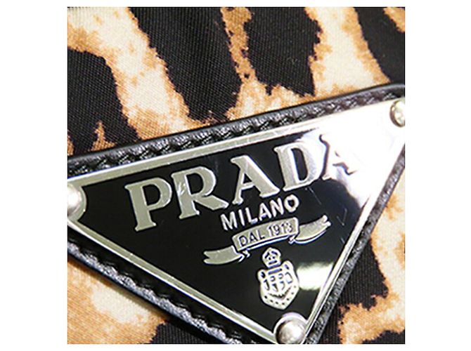 Bolso cinturón Prada de Tessuto beige con estampado de leopardo - vista 6