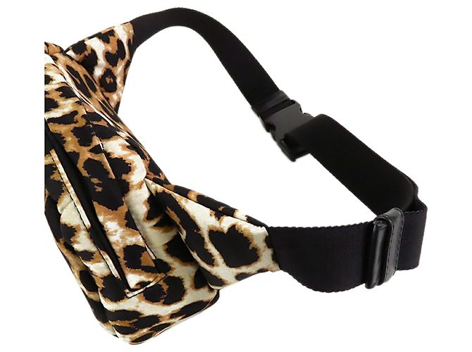 Bolso cinturón Prada de Tessuto beige con estampado de leopardo - vista 9