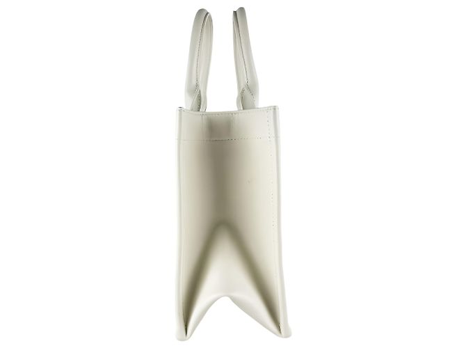 Dior Book Tote Small in pelle di vitello Macrocannage bianca - vista 14