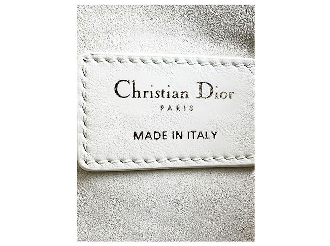 Dior Book Tote Small in pelle di vitello Macrocannage bianca - vista 5