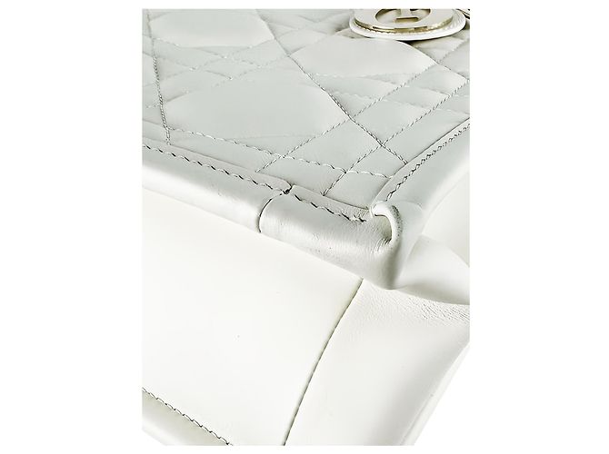 Dior Book Tote Small in pelle di vitello Macrocannage bianca - vista 7