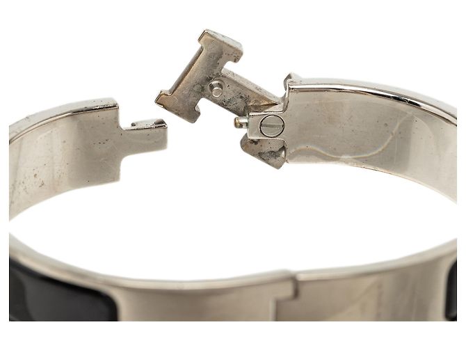 Bracciale Hermès Clic H PM in smalto nero stretto - vista 4