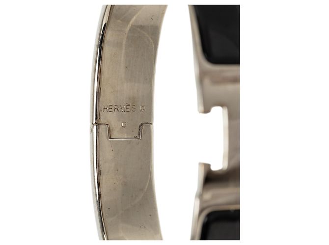 Bracciale Hermès Clic H PM in smalto nero stretto - vista 5