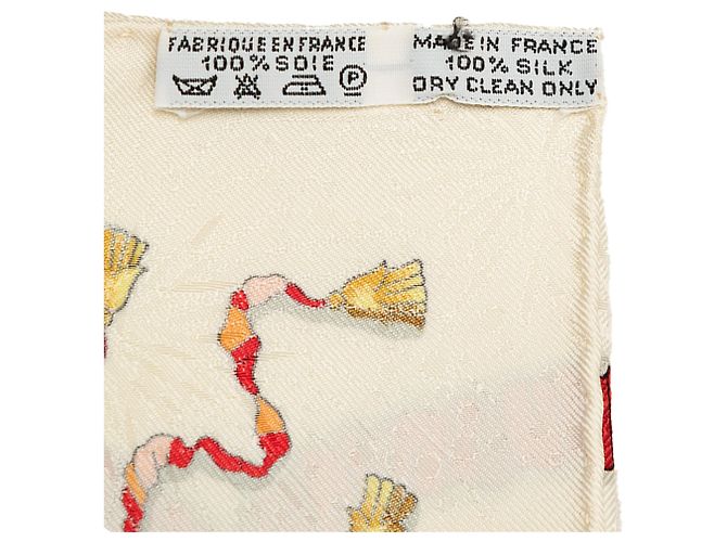 Foulard in seta Hermès White Les Fetes du Roi Soleil 90 - vista 4