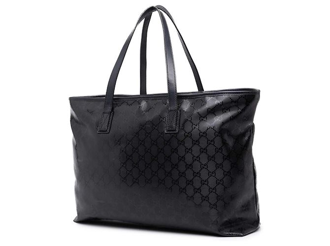 Borsa Tote Gucci Large GG Stampata Nera - vista 2