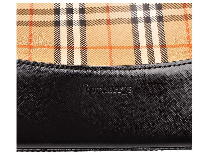 Borsa Tote Burberry Beige Haymarket Check Canvas - vista 5