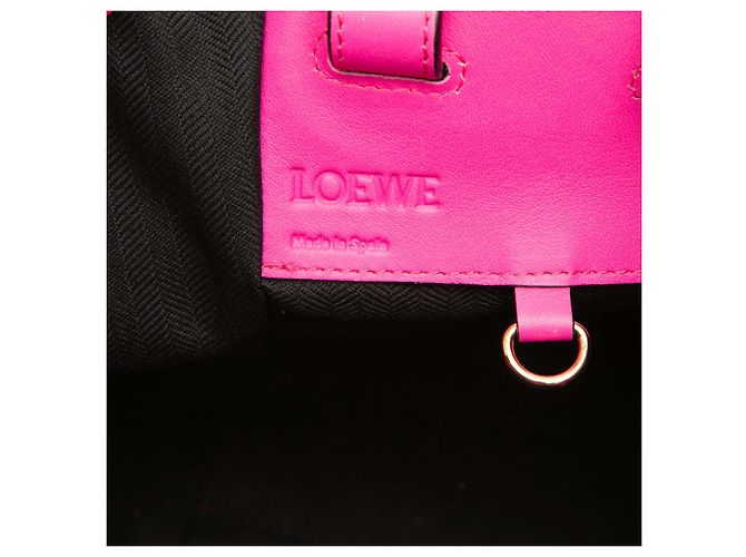 LOEWE Medium Hammock Satchel aus bicolor Leder in Weiß - Ansicht 5