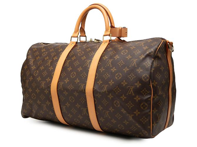 Louis Vuitton Brown Monogram Keepall Bandouliere 50 - vista 2