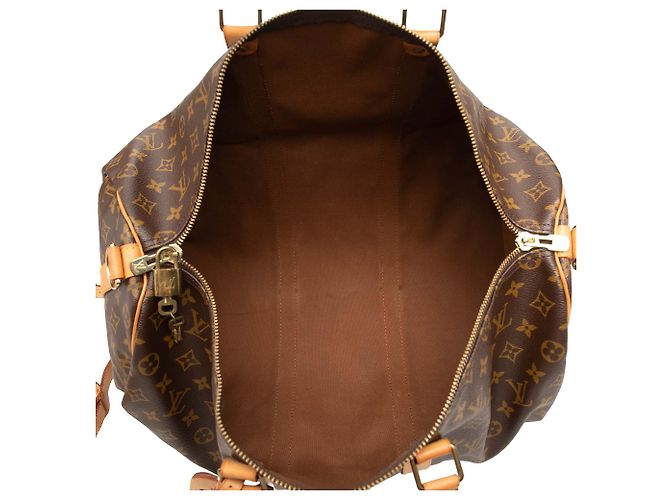 Louis Vuitton Brown Monogram Keepall Bandouliere 50 - vista 4