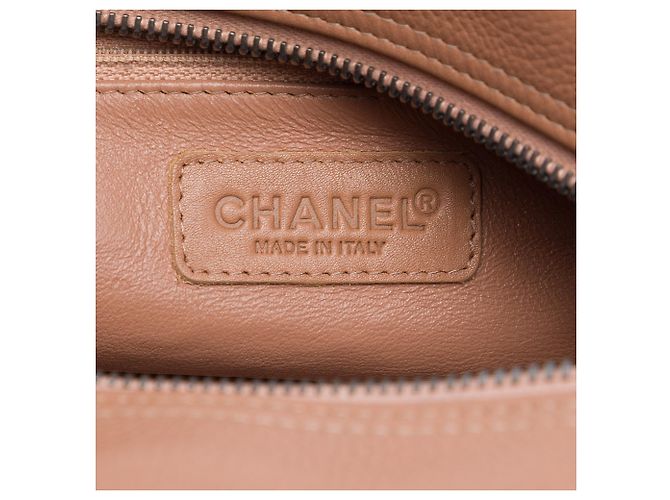 Borsa Chanel Bowler in pelle caviar matelassé marrone - vista 5