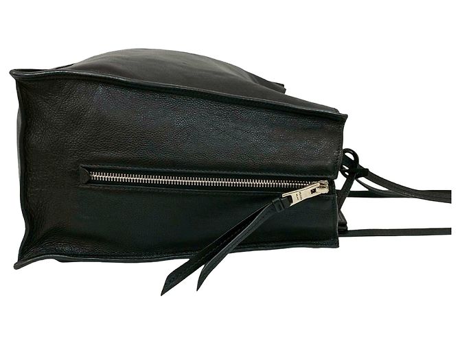 Borsa Tote Prada in vitello spazzolato nero Etiquette - vista 5