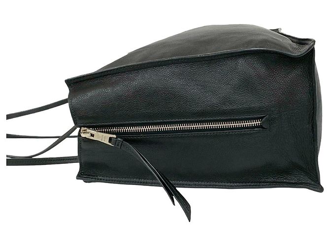 Borsa Tote Prada in vitello spazzolato nero Etiquette - vista 6
