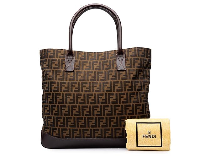 Fendi Large Zucca Canvas Tote in Braun - Ansicht 7