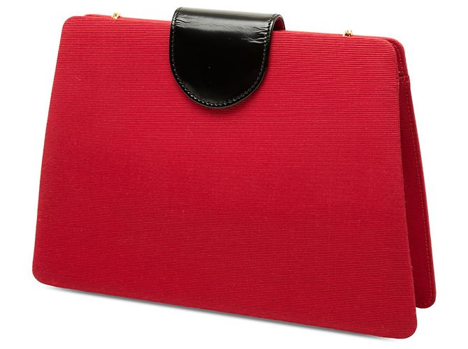 Borsa a tracolla Dior in tela rossa con logo impreziosito da cristalli - vista 2