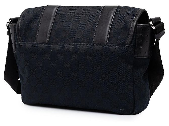 Borsa a tracolla Gucci in tela GG nera - vista 2