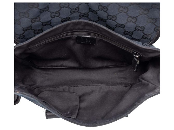 Borsa a tracolla Gucci in tela GG nera - vista 4