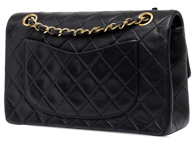 Chanel Black Small Classic Lambskin Double Flap - vista 2