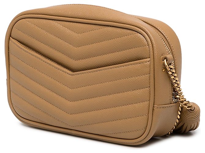 Autre Marque Borsa Lou Camera Mini Chevron Grain de Poudre Monogram Marrone Saint Laurent - vista 2